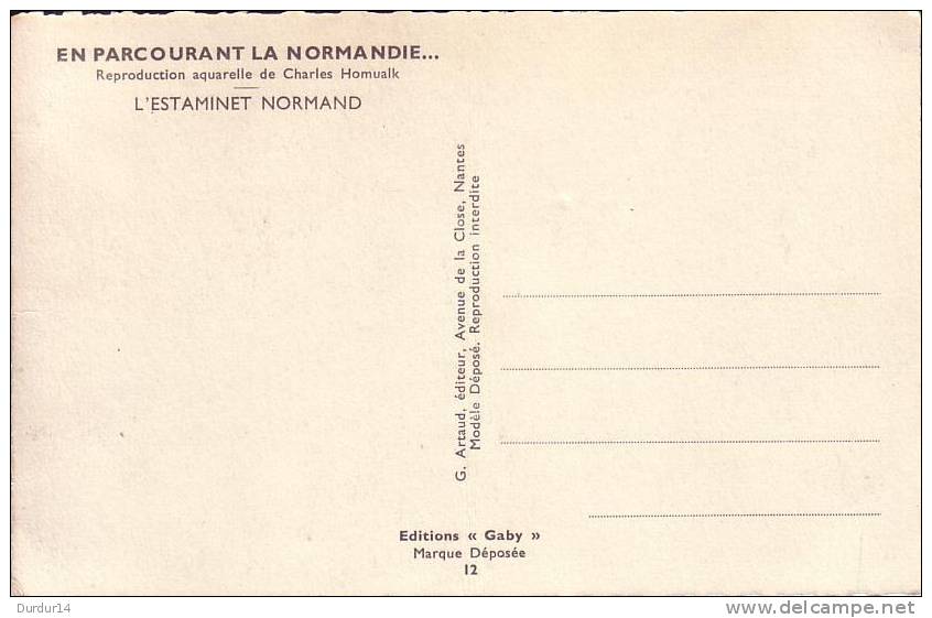 EN PARCOURANT LA NORMANDIE /  L´Estaminet Normand  ( Charles HOMUALK / Belle Carte) - Homualk