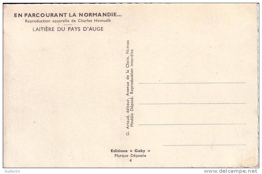 EN PARCOURANT LA NORMANDIE /  Laitière Du Pays D´Auge ( Agriculture / Charles HOMUALK / Belle Carte) - Homualk