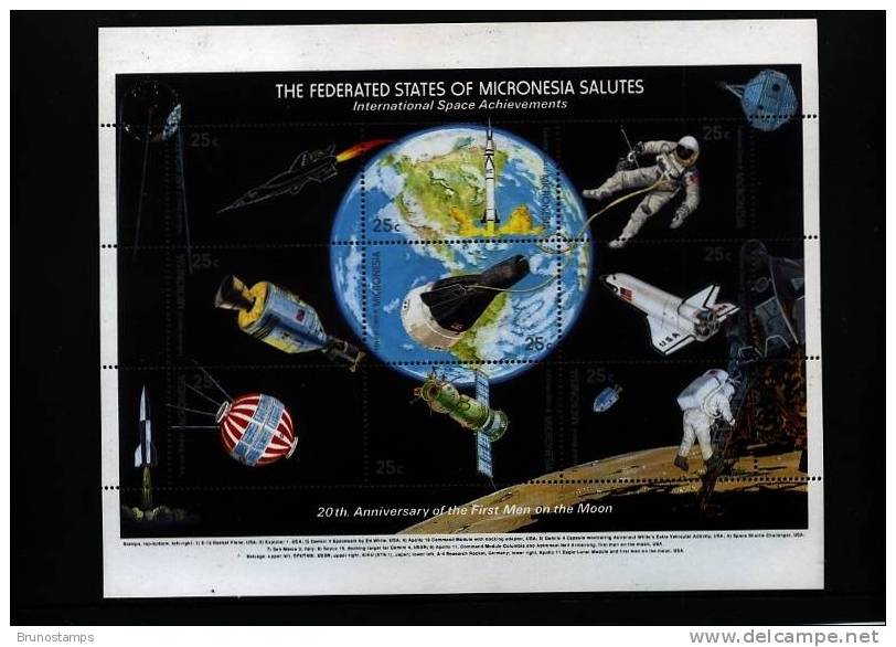 MICRONESIA - 1989 FIRST MAN ON THE MOON SHEETLET MINT NH - Micronesië