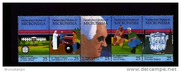 MICRONESIA - 1990  AGRICOLTURAL SCHOOL STRIP  MINT NH - Mikronesien