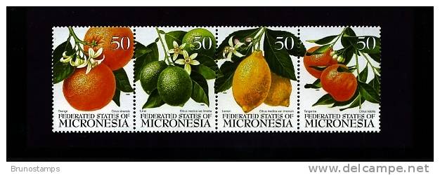 MICRONESIA - 1996  CITRUS FRUITS STRIP  MINT NH - Micronesië