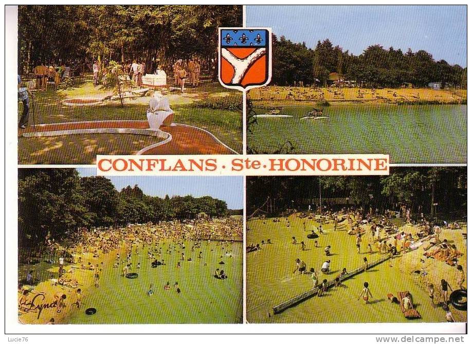 CONFLANS STE HONORINE -  4 Vues  :  Camping De La Plage Et De La Forêt - N°  9556 - Conflans Saint Honorine