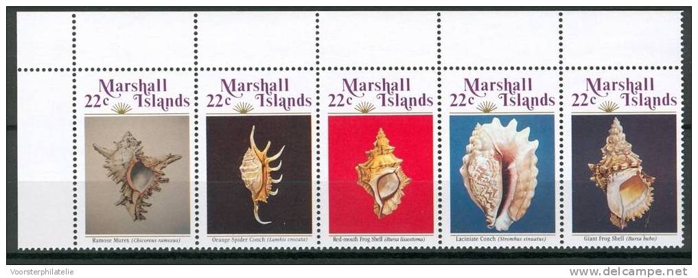 MARSHALL ISLANDS 1986 MI 87-91 SCHELP SHELL CONQUE CROQUILLE  MNH NEUF ** - Marshallinseln