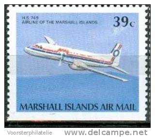 MARSHALL ISLANDS 1989 MI 219D AIRPLANES FLUGZUEGE HAWKER MNH NEUF ** - Marshallinseln