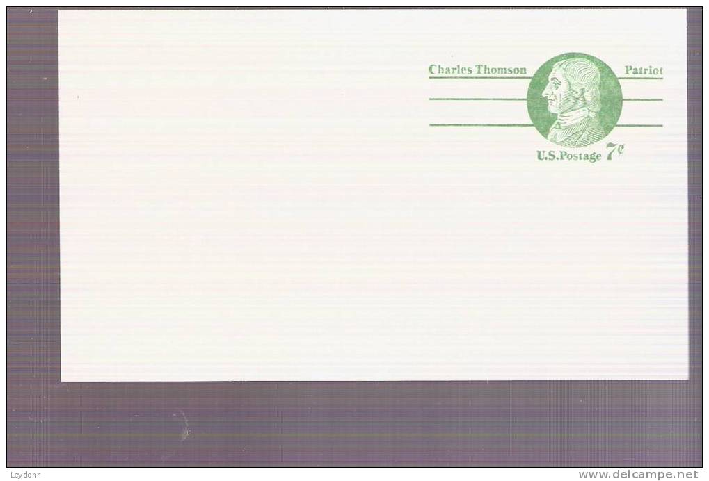 Charles Thomson - Postal Card - Scott # UX68 - 1961-80