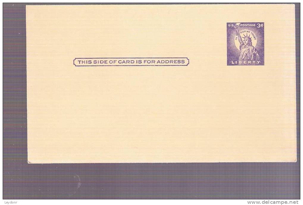 Statue Of Liberty - Postal Card - Scott # UX46 - 1941-60