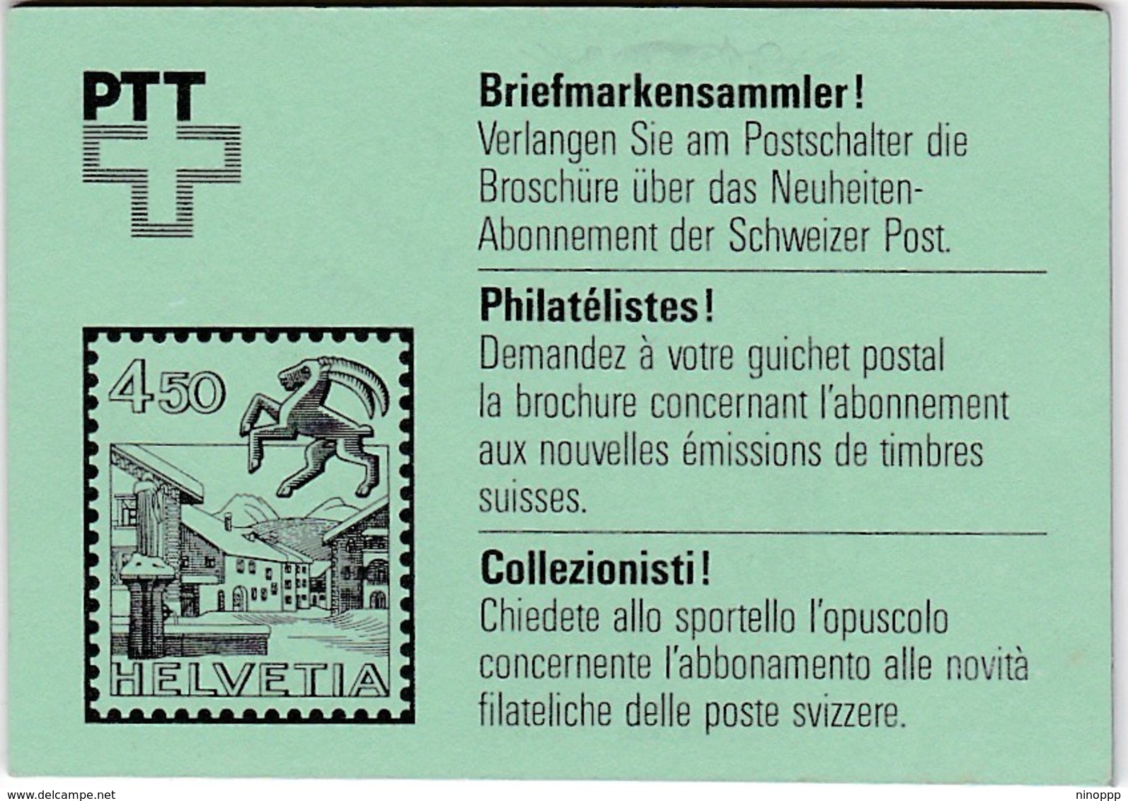 Switzerland- 10 Fr. Booklet - Markenheftchen