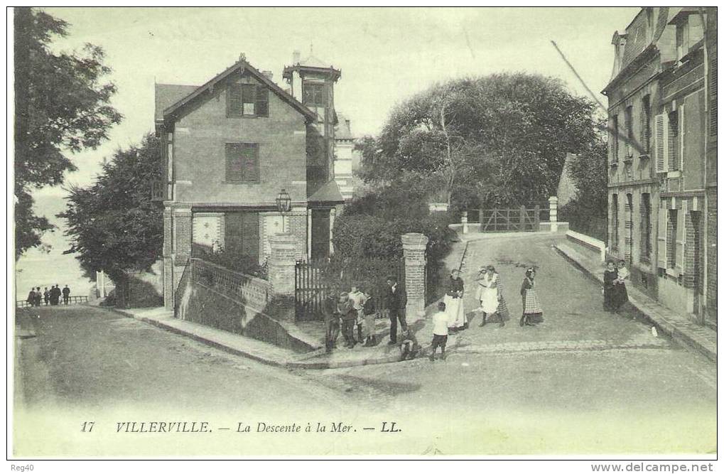 D14 - VILLERVILLE  -  La Descente à La Mer - Villerville