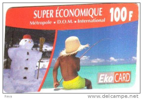 FRENCH ANTILLES  GUADELOUPE ETC, REUNION 100 FR  CHILD SNOWMAN REV.6 ANTF EK48 RED"3" READ DESCRIPTION CAREFULLY !! - Antilles (French)