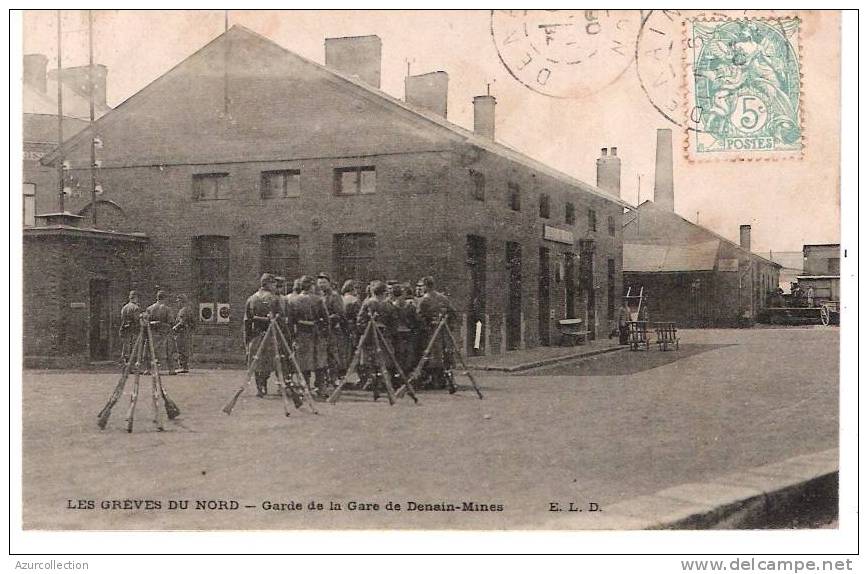 GREVES .GARDE DE LA GARE - Denain