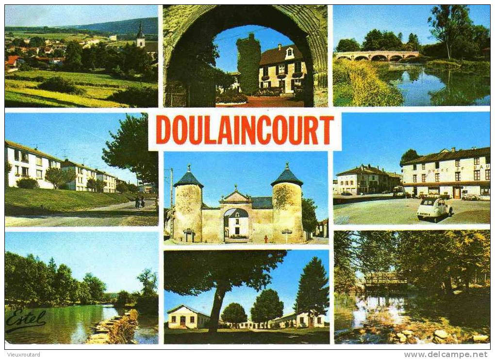 CPSM.  DOULAINCOURT. VUE GENERALE. LA TOUR DE GUISE. LES GRANDS PONTS. QUARTIER NEUF. CHATEAU MONTROL...DATEE 1997 - Doulaincourt