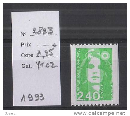 France Timbre Mariane Bicentenaire Roulette Neuf Y.T.n°2823 - Coil Stamps