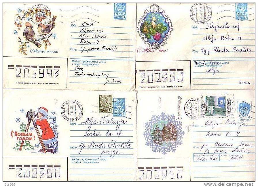 GOOD 8 USSR " HAPPY NEW YEAR " Postal Covers Lot - New Year