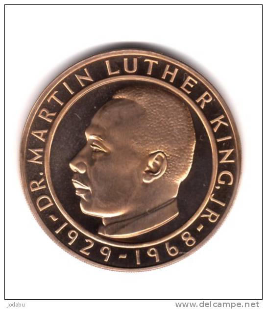 Trés RARE Médaille En Bronze /proof  De Martin- Luther- King 1929-1968 -39mm..2500ex... - Errores Y Curiosidades