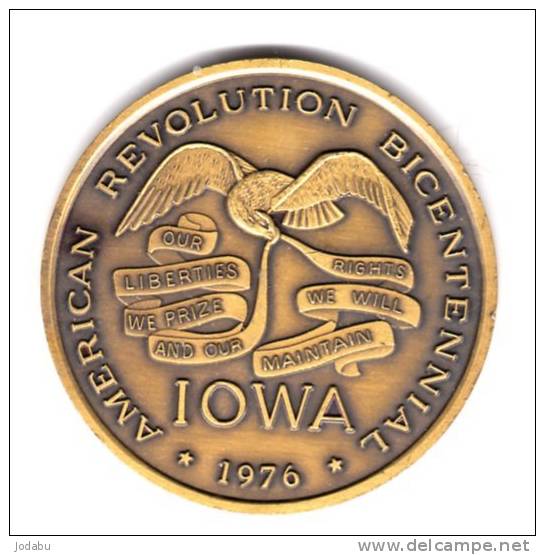 Médaille  Du Bicentenaire De La Revolution Americaine 1976   - 38mm- - Otros & Sin Clasificación