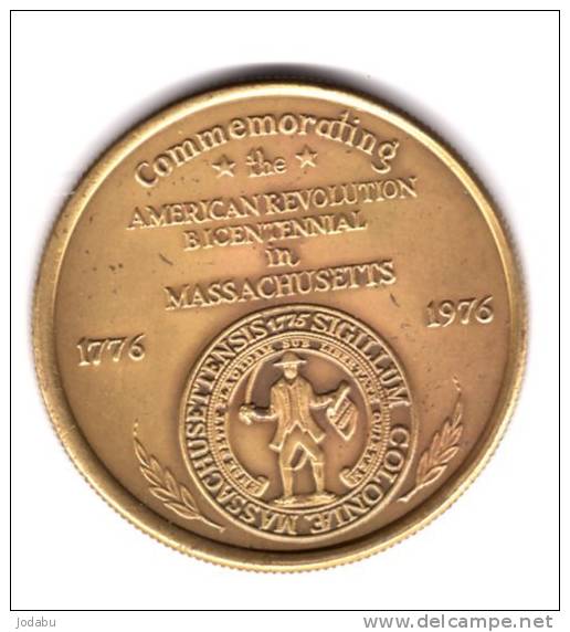 Médaille  Du Bicentenaire De La Revolution Americaine 1976   - 38mm- - Otros & Sin Clasificación