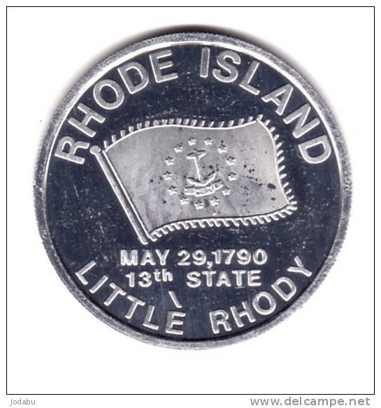Médaille  En Alluminium Rhode Island  1790    38mm-  13e états - Other & Unclassified