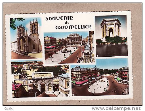 Carte 1950 MULTIVUES SOUVENIR DE MONTPELLIER - Montpellier