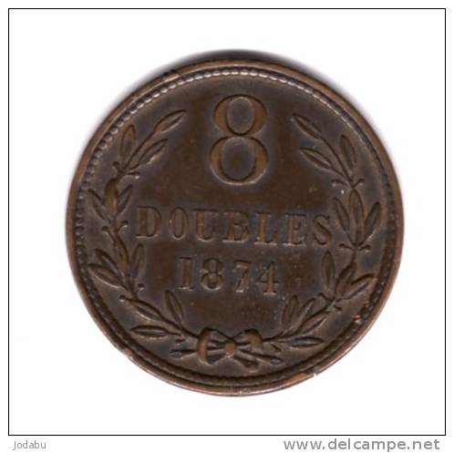 8 Doubles 1874    Guernesay - Guernsey