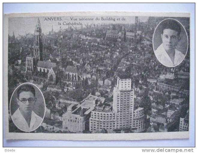 Vue Aerienne Du Building Et De La Cathedrale Voyage Belge Et Hollandais Autour Du Monde - Antwerpen