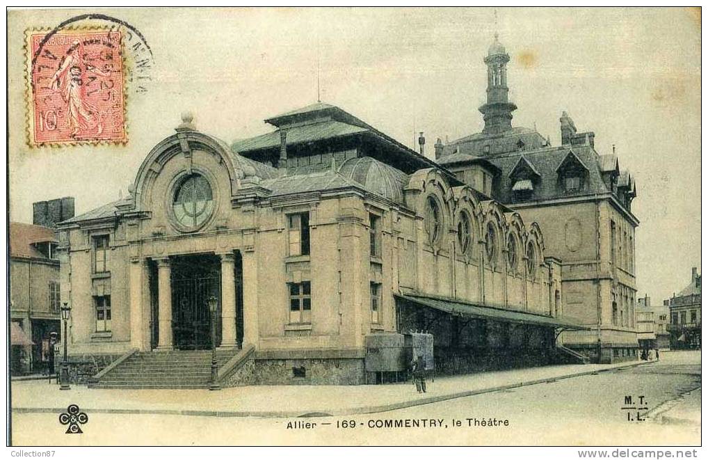 03 - ALLIER - COMMENTRY - LE THEATRE - EDITION M.T.I.L  N° 169 COULEUR - Commentry