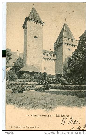 SUISSE- Ref 917- Les Chateaux Vaudois - La Sarraz   - Carte Bon Etat - - La Sarraz