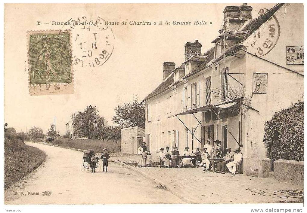BURES .  Route De Chartres "A La Grande Halte" - Bures Sur Yvette