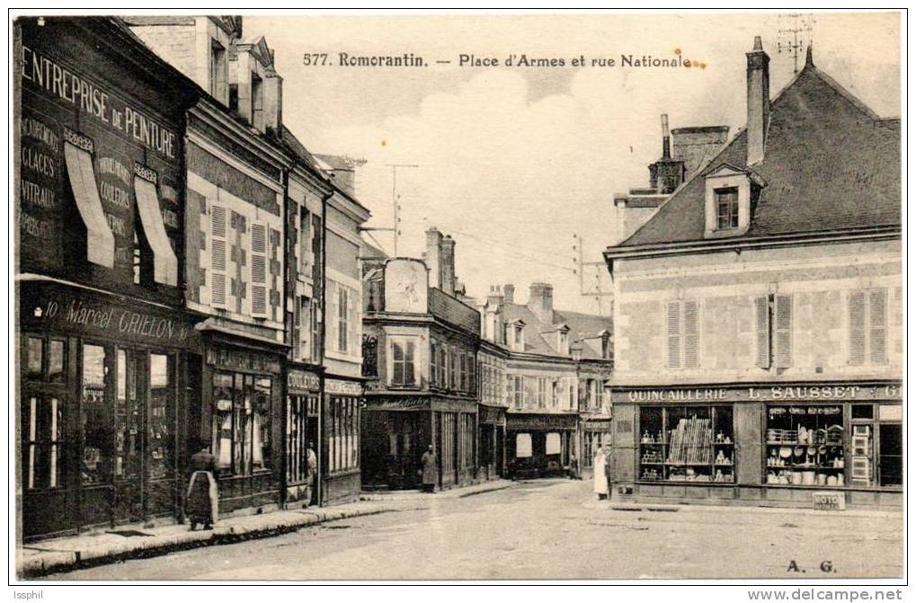 Romorantin. - Place D'Armes Et Rue Nataionale - Romorantin