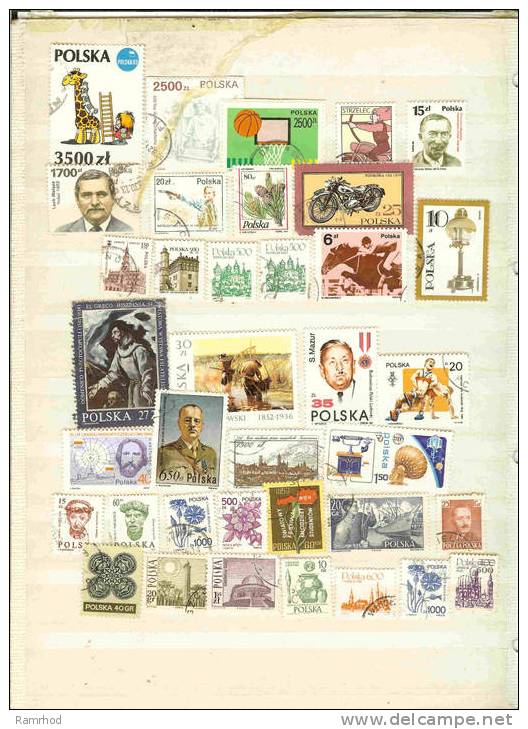 POLAND SUPERB COLLECTION (2 SCANS) MOSTLY LATER COUPLE ON PAPER NOT MUCH DUPLICATION - Verzamelingen