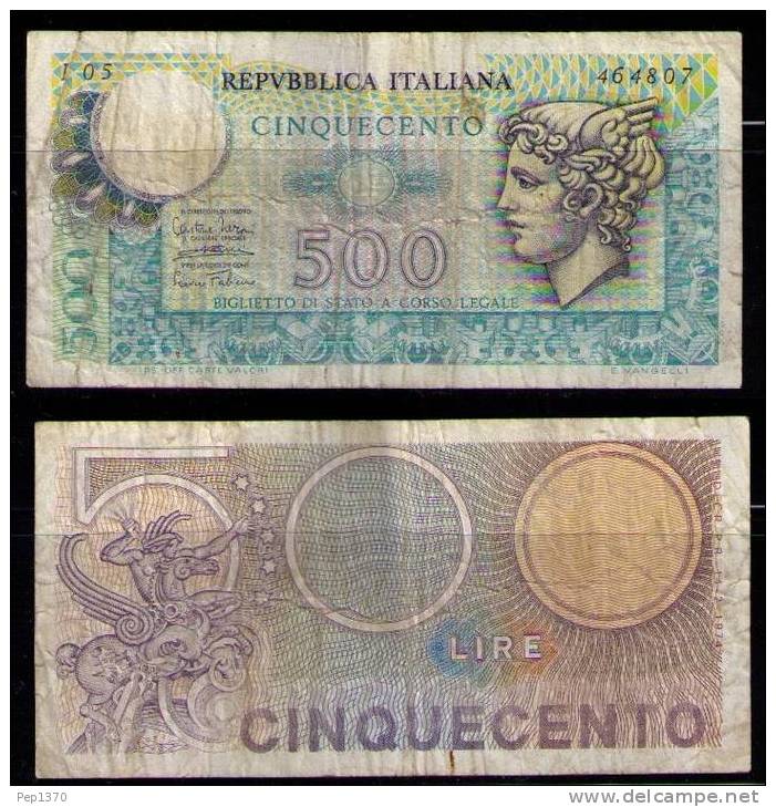 ITALIE 1976 BILLETE DE 500 LIRES - 1000 Lire