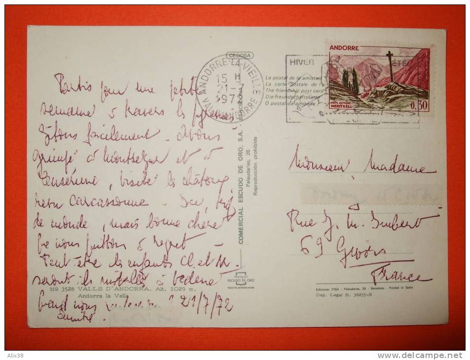 N°159 Sur Carte Postale. Oblitération Flamme De Skieurs.  TB - Lettres & Documents