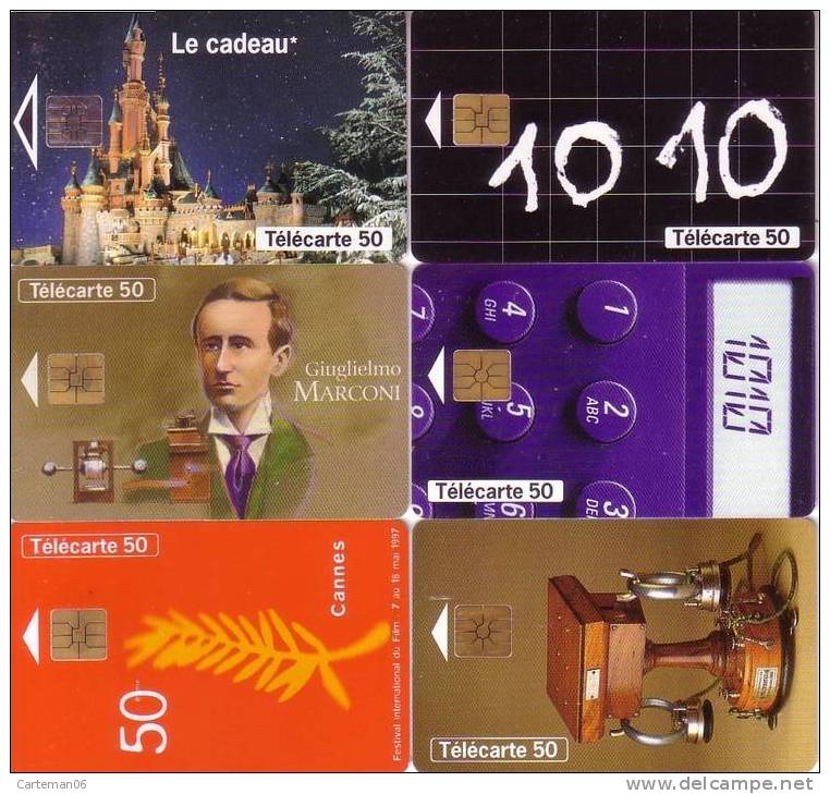 Télécarte - Lot De 6 Cartes Divers (voir Scan) - Collections