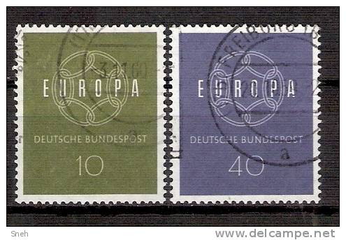 WEST GERMANY, 1959, EUROPA STAMPS COMPLETE SET - 1959