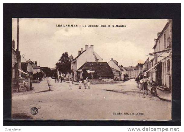 21 LES LAUMES Grande Rue, Moulin, Animée, Ed Blanche, 1916 - Venarey Les Laumes