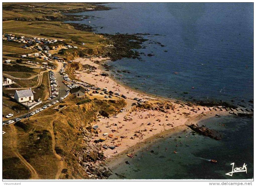 CPSM.  MOELAN SUR MER. LA PLAGE DE TRENEZ. DATEE 1977. FLAME. - Moëlan-sur-Mer