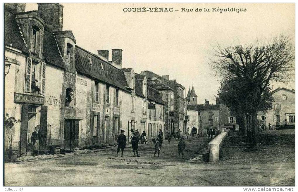 86 - VIENNE - COUHE VERAC - RUE De La REPUBLIQUE - BOUCHERIE CHARCUTERIE GATINEAU - Couhe