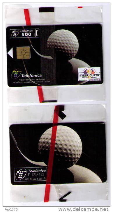 TARJETA TELEFONICA DE 1997 SOBRE LA RYDER CUP DE GOLF EN VALDERRAMA A SU VALOR FACIAL - Privatausgaben