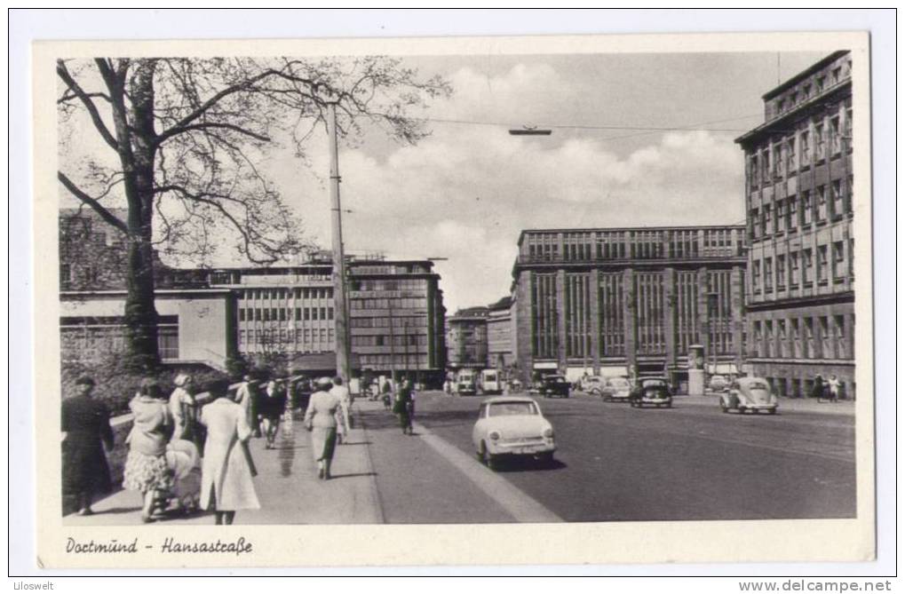 Dortmund Hansastraße Foto-AK 1957 - Dortmund