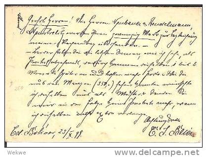 Ven052/ VENEZUELA -  Ganzsache 9 A, Nach  Erfurt 1899 Via Finnland (+ Marke) - Venezuela