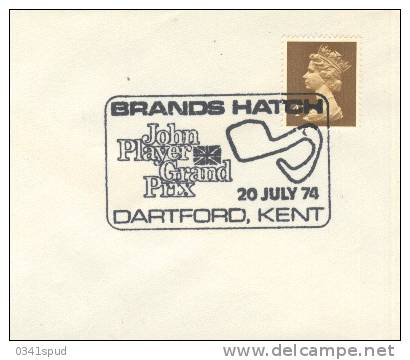 1974 Grande Bretagne   Automobile Formula 1 Brands Hatch  Grand Prix   Sur Lettre - Automovilismo