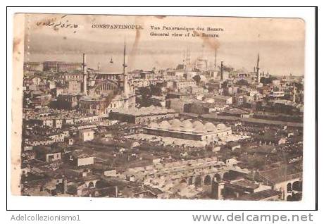 19110)cartolina Illustratoria  Costantinopoli - Vue Generale - Panorama - Turchia