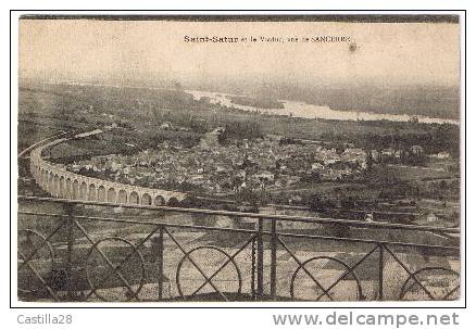 Cpa SAINT SATUR Et Le Viaduc (cachet Militaire) - Saint-Satur