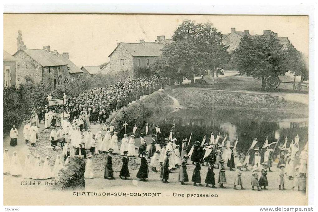 CHATILLON SUR COLMONT  "une Procession" - Chailland