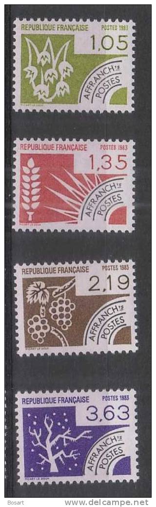 France Timbres Préoblitérés Neufs Y.T. 178 à 181série 4 V.c.3.95 € - 1964-1988