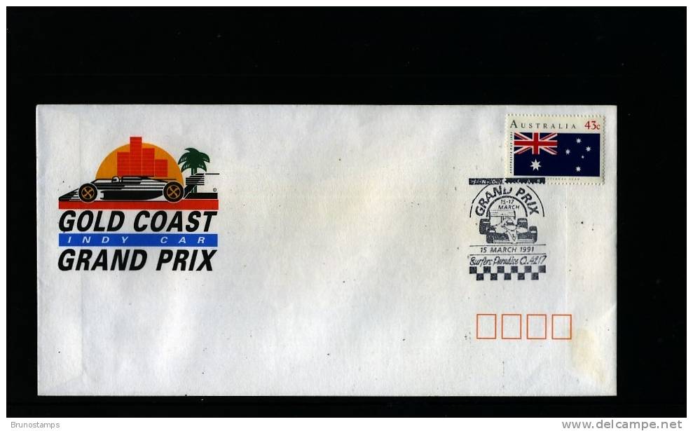 AUSTRALIA - 1991 GOLD COAST INDY CAR GRAN PRIX COVER - Marcophilie