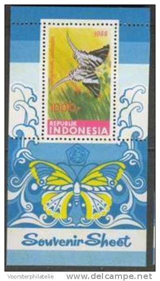 INDONESIA MNH ** 1988 SHEET ZBL B79 VLINDER BUTTERFLIES PAPILLON - Indonesië