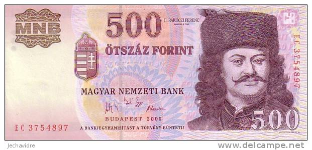 HONGRIE  500 Forint  Emission De 2005   Pick 188d     ***** BILLET  NEUF ***** - Hongarije
