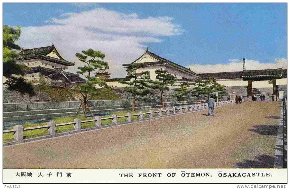 Japon - Osaka - Front Of Otemon - Osaka
