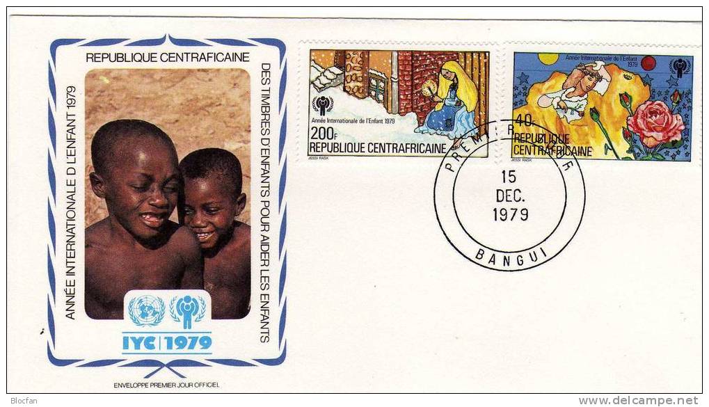 UNICEF Kindertag 1979 Märchen Republik Zentralafrika 643/7 Auf 2FDC 5€ - UNICEF