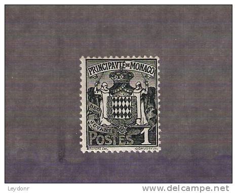 Monoco - Grimaldi Family Coat Of Arms - Scott # 60 Mint Hinged - Autres & Non Classés